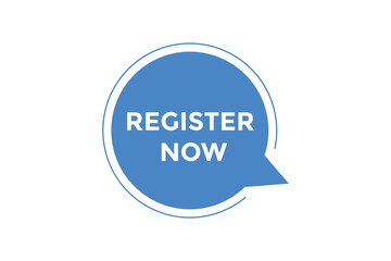Register now button web banner templates. Vector Illustration