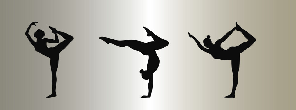 Gymnastics, Gymnast, Sport, Female, Silhouette