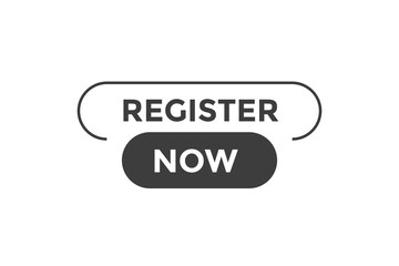 Register now button web banner templates. Vector Illustration