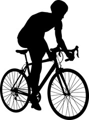 Bike and Bicyclist Silhouette