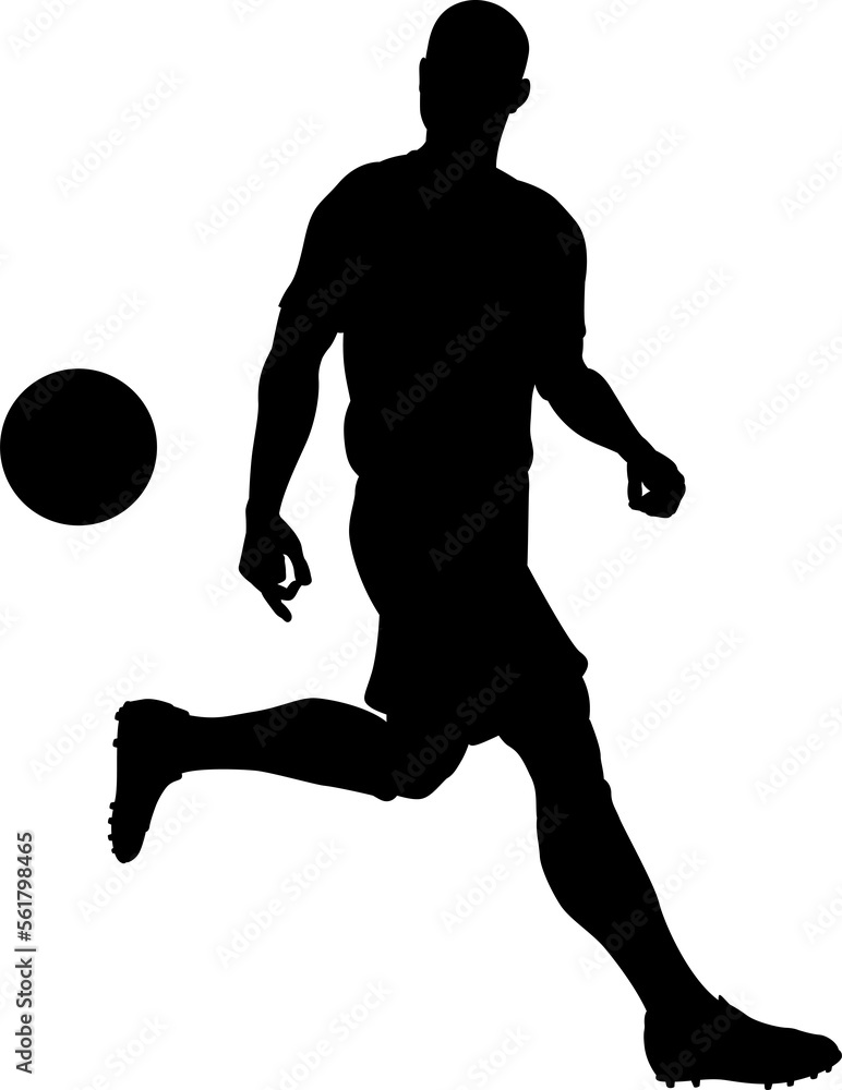 Wall mural Soccer Football Player Silhouette