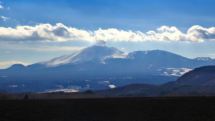 嬬恋村からの浅間山（冬期）2