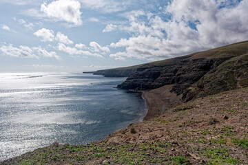 Fototapeta na wymiar view of the coast of Lanzarote