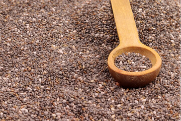 chia seeds scattered on a table