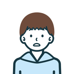 キョトンとした顔の男の子のバストショット1