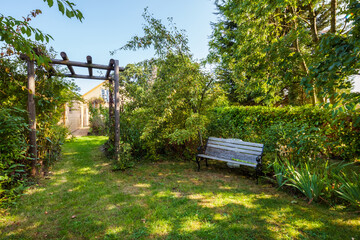 Suburban garden bench
