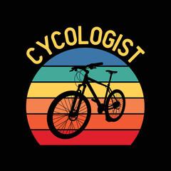 Cycologist Women Vintage Bicycle Design - Cyclists Gift.