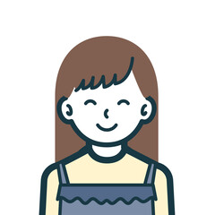 にっこり笑顔の女の子のバストショット2