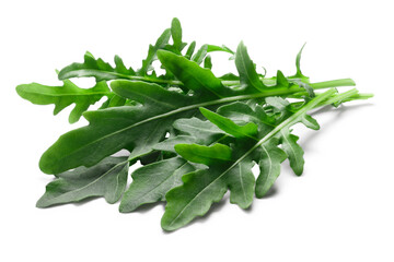 Fresh arugula (Eruca vesicaria) leafy salad isolated png - obrazy, fototapety, plakaty