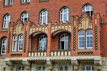 facade of an building , image taken in stettin szczecin west poland, europe