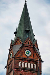steeple , image taken in stettin szczecin west poland, europe
