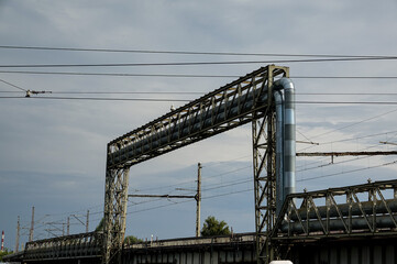 bridge over the river , image taken in stettin szczecin west poland, europe