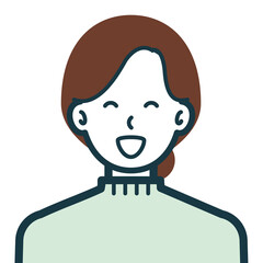 はじける笑顔の私服女性のバストショット4