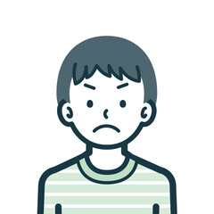 仏頂面の男の子のバストショット2