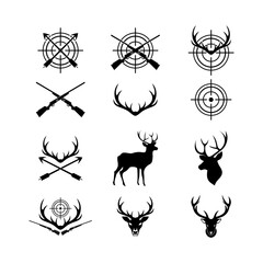 Black Hunting Vectors Elements