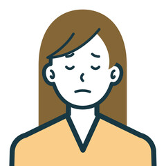 悲しげな私服女性のバストショット2