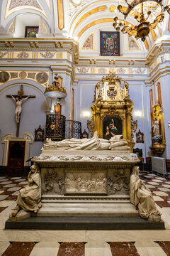 tomb of Cardinal Silíceo, Royal College of Noble Maidens, Toledo, Castilla-La Mancha, Spain