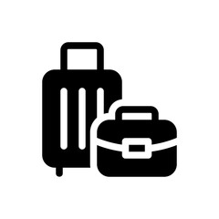 suitcase glyph icon