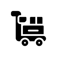 trolley glyph icon