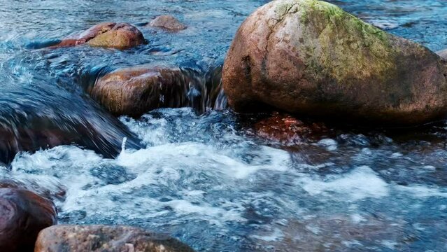slow-motion water in a mountain stream
