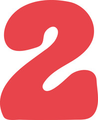 2 Two Retro Valentine Number Font