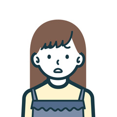 困り顔の女の子のバストショット2