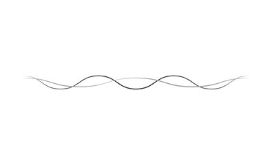 Simple line sound wave for podcast recording or equalizer. Illustration in graphic design isolated