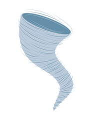 Tornado effect with energy swirl energy, nature catastrophe sign. Illustration in comic cartoon design