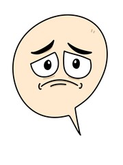 face cartoon on white background