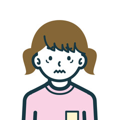 怖がっている女の子のバストショット1