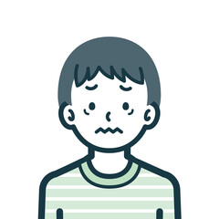 怖がっている男の子のバストショット2