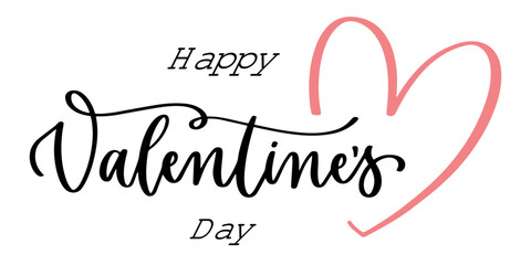 Valentine's Day background with heart pattern and typography Happy Valentine's Day text.
