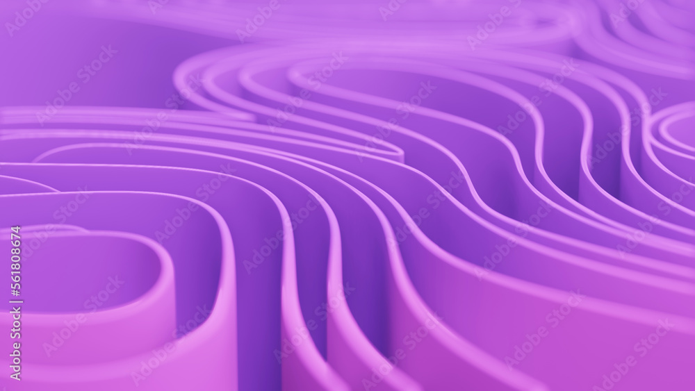 Poster concept paper wave. abstract folded paper effect. bright colorful purple and pink background. maze m