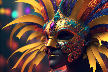 brazilian carnival, brazilian party with mask
