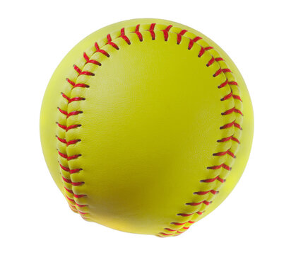 Softball on white background. PNG file.