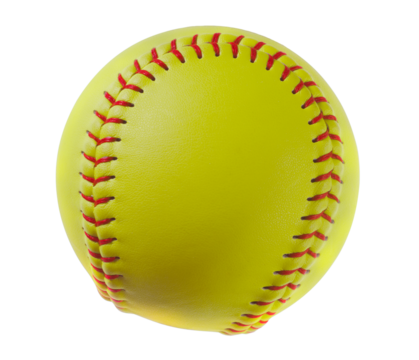Softball on white background. PNG file.