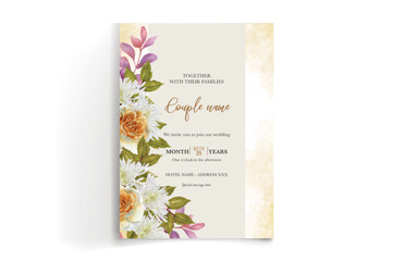 wedding invitation single card templates