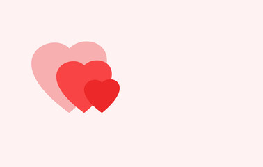Heart-shaped concentric stripes vector background. Girlish romantic surface design.