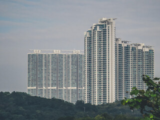2013 Jan 2 apartment skyscraper in the residential area of Hong Kong