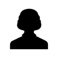 Vector avatar profile icon in silhouettes