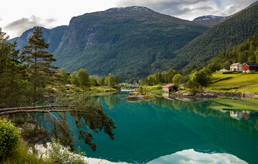 lovatnet lake Beautiful Nature Norway.