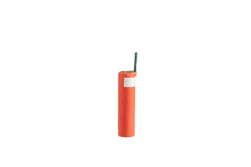 Petard on a white background.
Red Firecracker.