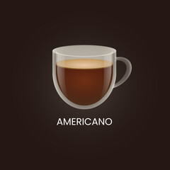 Delicious americano coffee icon. Drink vector illustration design	
