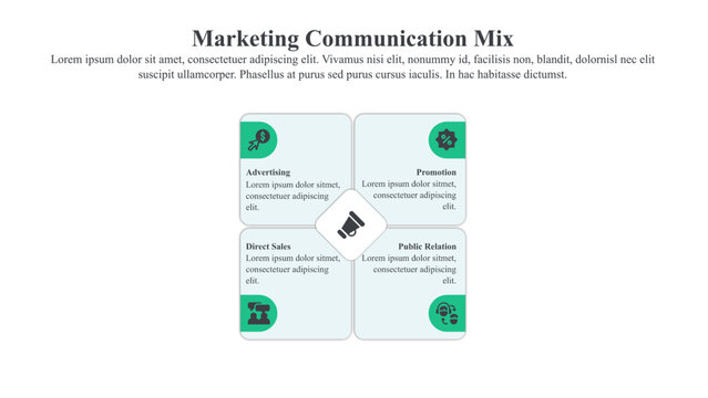 Marketing Communication Mix Infographic Template.