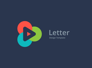 Fototapeta Letter D with arrow logo icon design template elements obraz