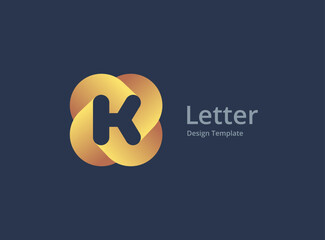 Letter K logo icon design template elements