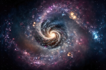 Obraz na płótnie Canvas Universe in the night sky. Generative AI