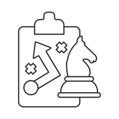 Strategy vector icon. Line sign for mobile concept and web design. Symbol, logo illustration. Vector graphics