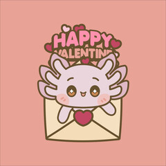 CUTE KAWAII ANIMALS CELEBRATING  VALENTINE