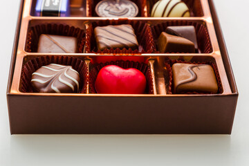 Brown Box of Chocolate with Assorted Chocolates